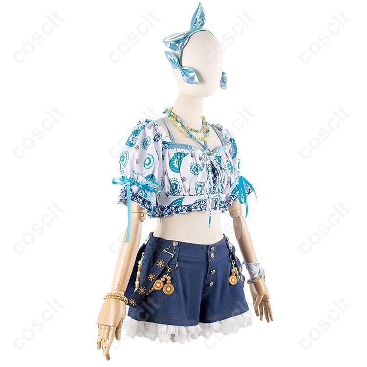 蓮ノ空 日野下花帆・乙宗梢 夏めきペイン衣装 高再現で着脱ラク、イベント＆撮影に最適 - 2枚目の画像