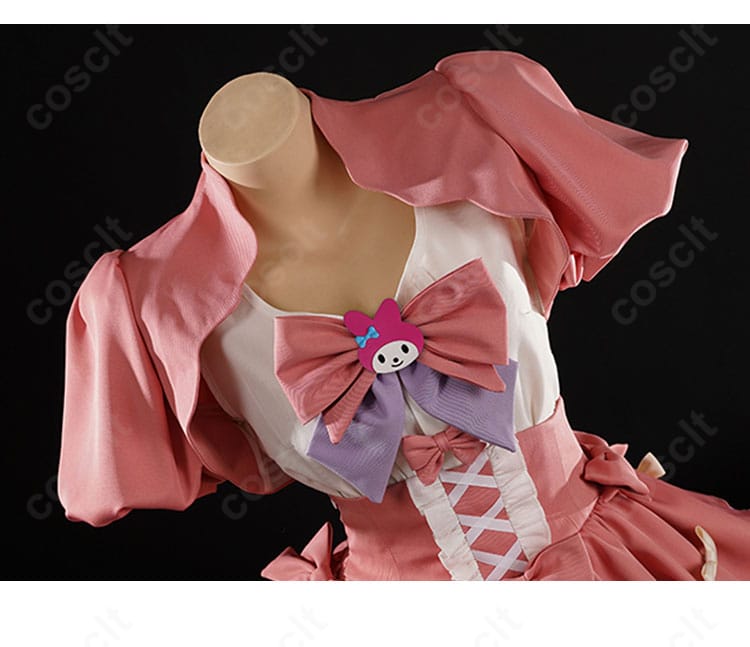 リリー・バリエル衣装の襟まわりとリボン装飾のディテールアップ