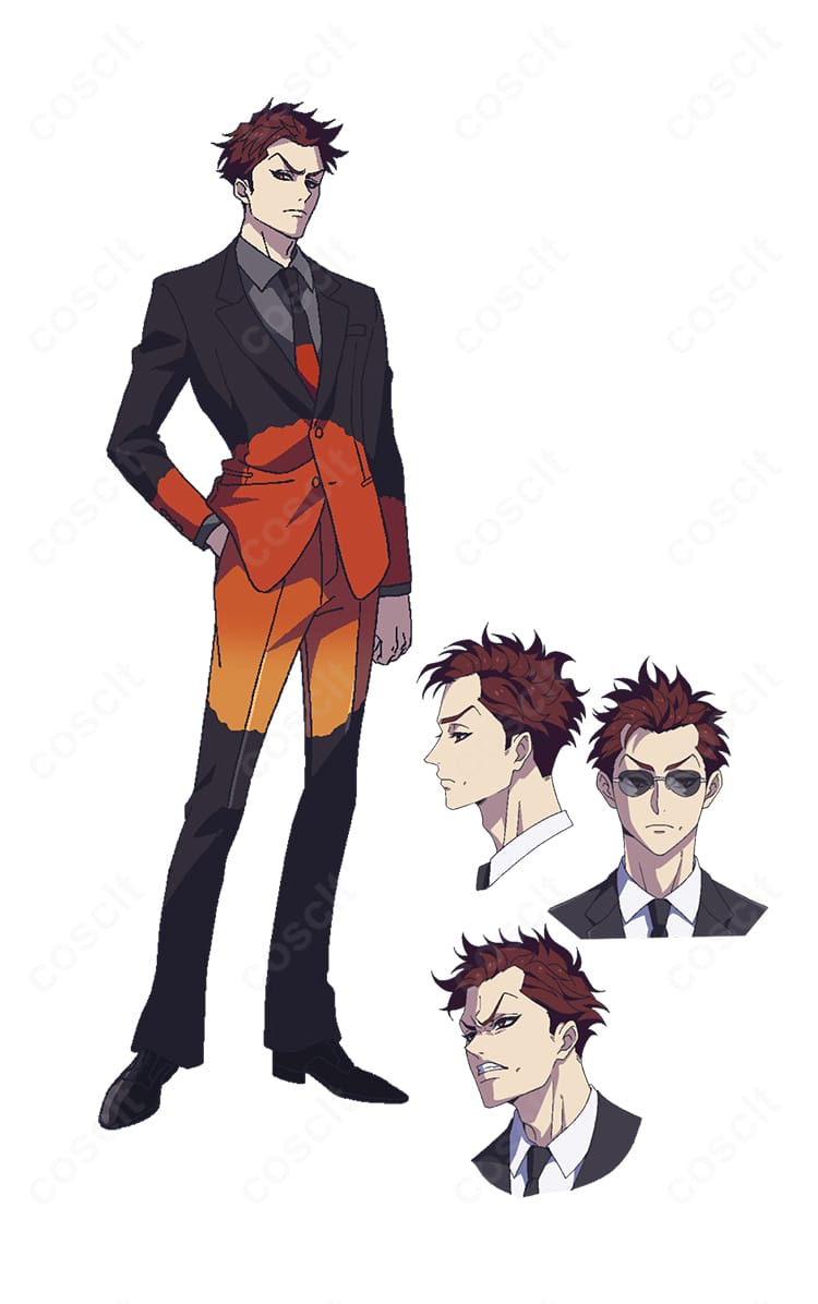 HIGH CARD ボビー・ボールのコスプレ衣装一式。コート・シャツ・ズボン・ネクタイを揃え、クールなスーツスタイルを忠実再現した商品画像