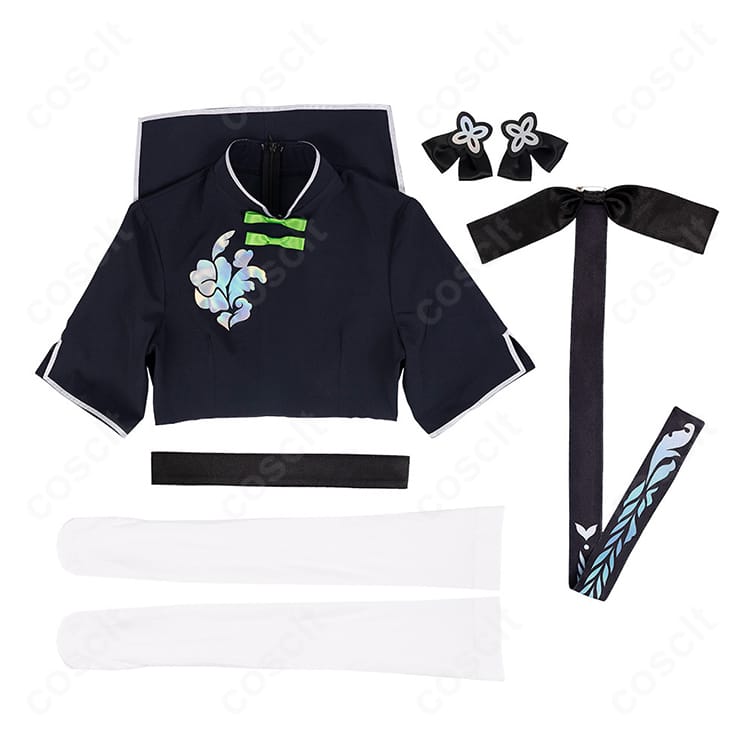春原シュン(幼女)コスプレ衣装のセット内容一覧。ワンピース・ベルト・背部蝶結び・髪飾り・靴下