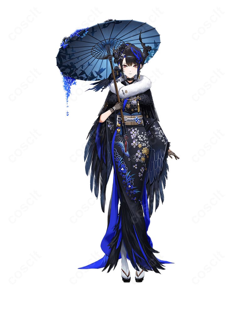 ホロライブ ネリッサ・レイヴンクロフトの正月衣装キャラクターイラストの参考画像