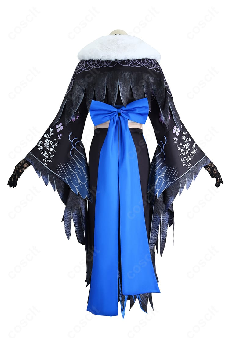 ホロライブ ネリッサ・レイヴンクロフト正月衣装の背面と大きな蝶結びの様子