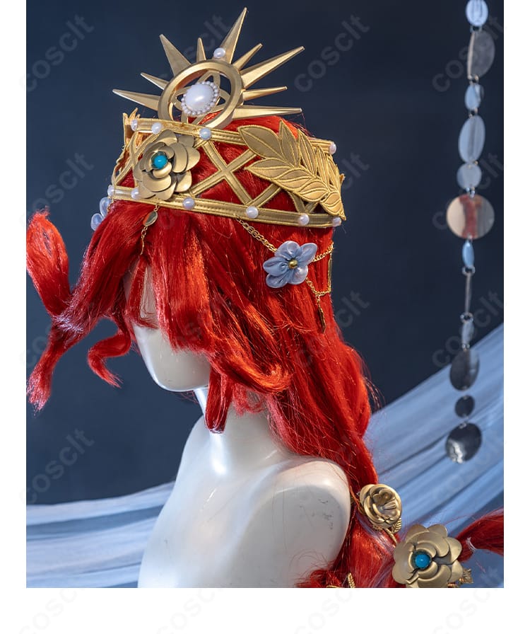 クラウン風の髪飾りを装着したヘッドパーツの全体像