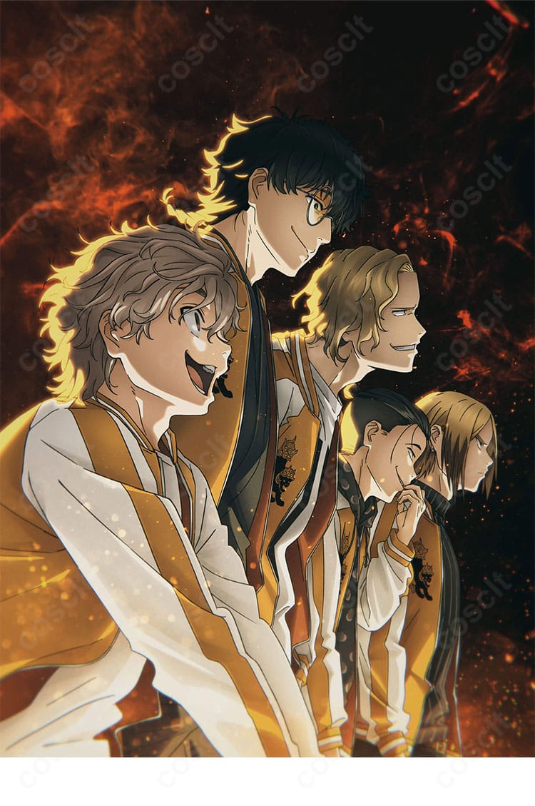 兎耳山丁子のコスプレ衣装イメージ。スカジャン・Tシャツ・ズボンの3点で作中イメージを忠実再現した全身ビジュアル。