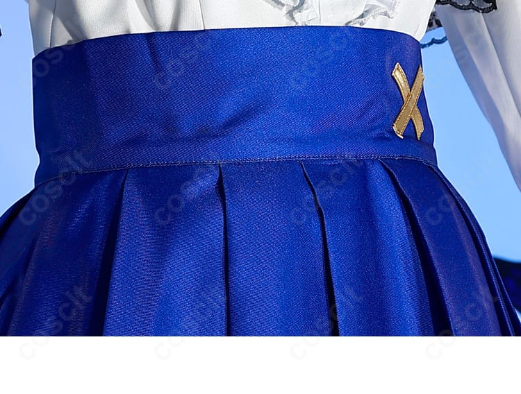 エリーラ・ペンドラ 衣装の腰部装飾アップ。リボンと飾りの配置で上品な印象を強調。