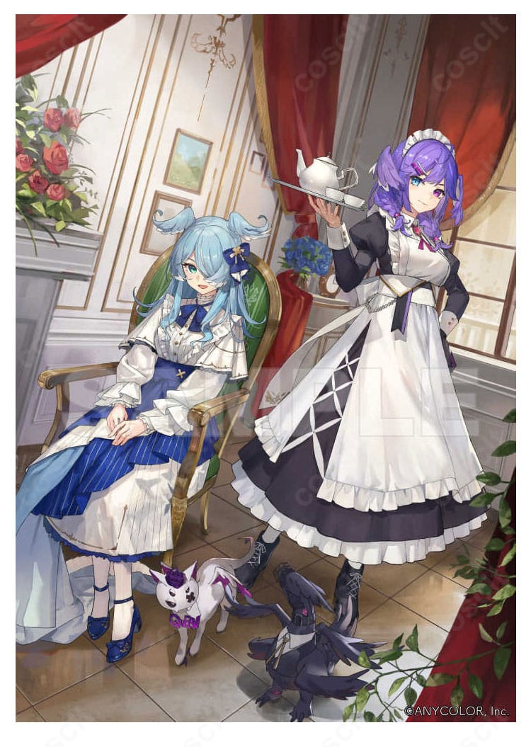 エリーラ・ペンドラ「貴族と召使い」コスプレ衣装の全身イメージ。配色と装飾を忠実に再現した上品なデザイン。