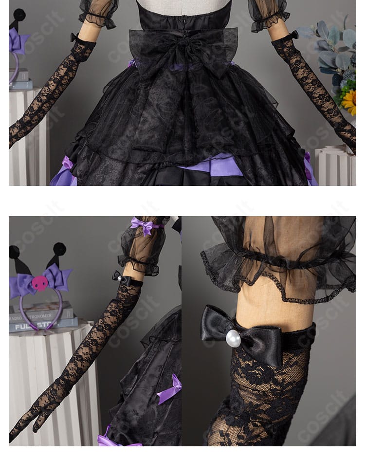 手袋と背面装飾の詳細、固定構造が分かるカット