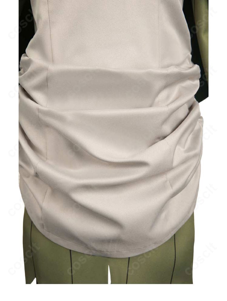 ミスルン衣装の衣襟パーツのアップ。繊細な装飾が顔周りを引き締めるデザイン。