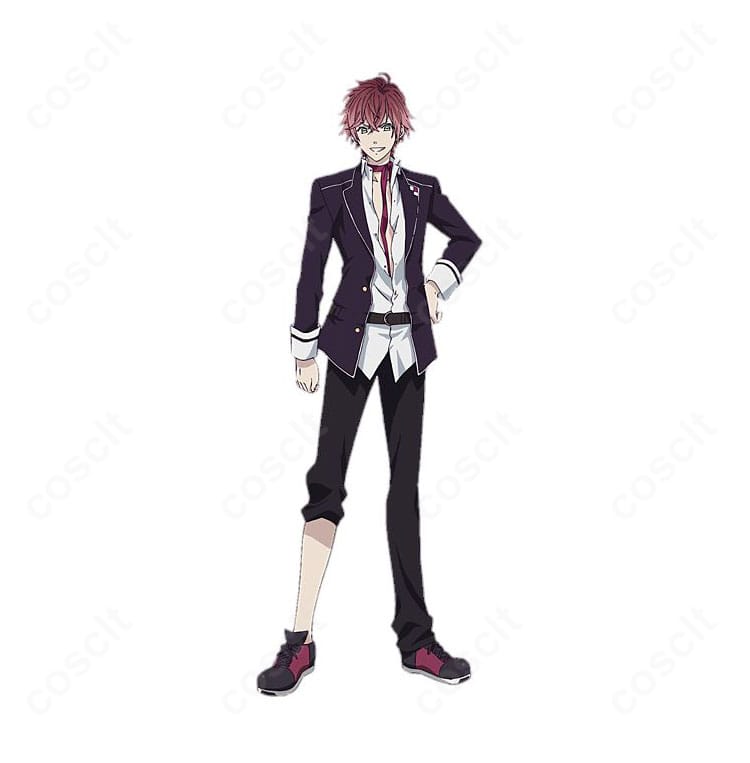 DIABOLIK LOVERS 逆巻アヤトの学園制服コスプレ一式とキャラクター参考画像。配色とシルエットを忠実に再現。