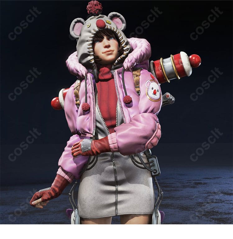 FFVIIリバース×Apex Legends モーグリ(ユフィ)×ワットソンのコスプレ完成イメージ。キャラクター要素を融合したデザインがわかる全身ビジュアル。