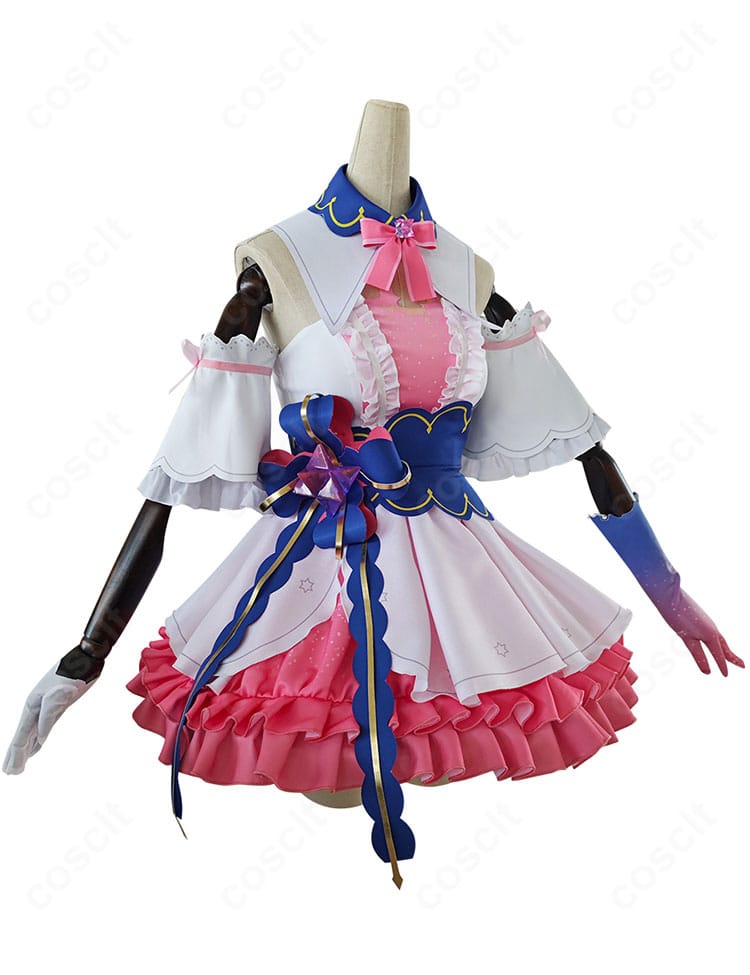 初音ミク 10周年 Rosuuri Ver. コスプレ衣装の正面全体。配色と装飾の再現度を強調したフロントビュー。