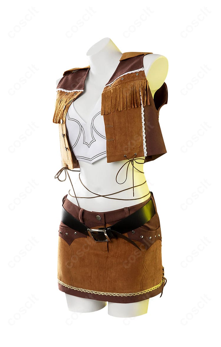 FF7リバース ティファ・ロックハート ウェスタンガイド衣装の左側面シルエット