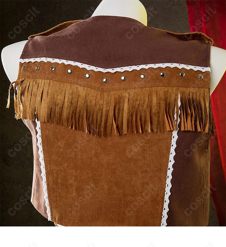 ティファ衣装 背面フリンジ装飾のディテール