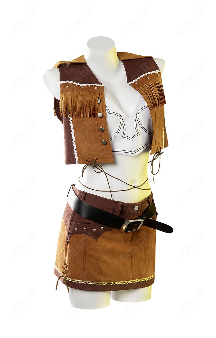 FF7リバース ティファ・ロックハート ウェスタンガイド衣装の右側面シルエット