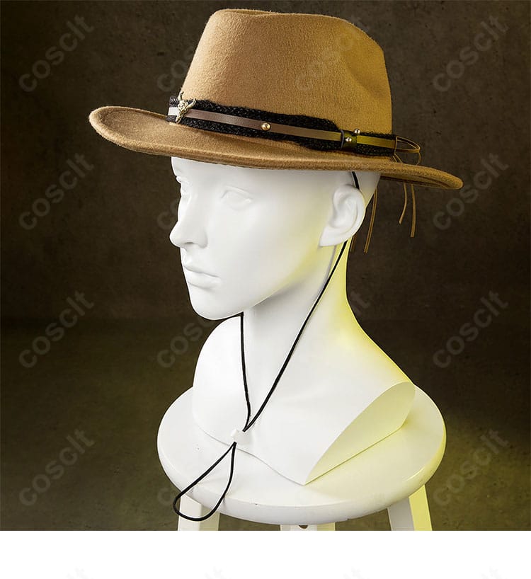 ティファ衣装 帽子の装飾ディテール(バンド・縁取り)