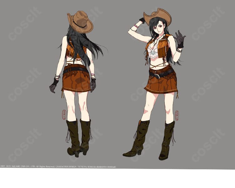 ティファ・ロックハート(FF7リバース)ウェスタンガイド衣装のキャラクター着用イメージ
