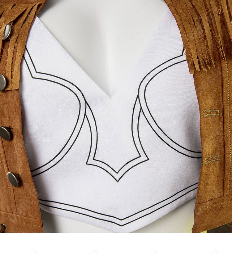 ティファ衣装 襟元・ネックラインの装飾ディテール