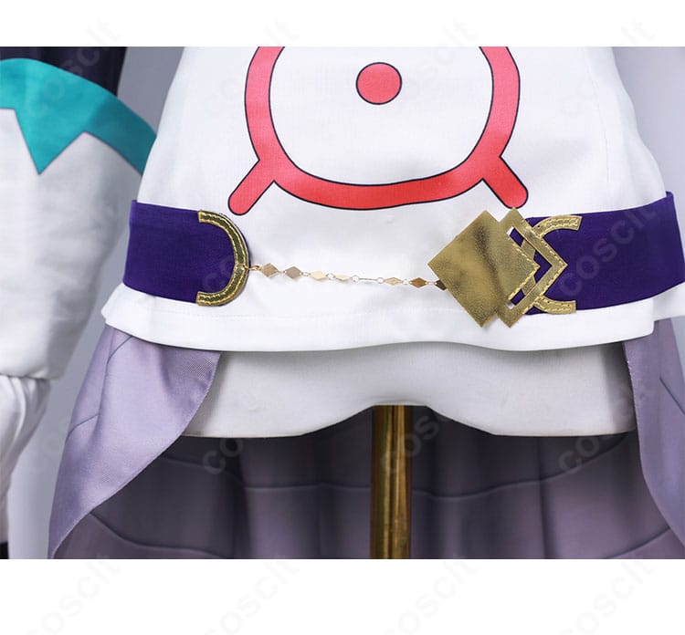 井沢静江 コスプレ衣装の腰まわり装飾ディテール。精密な刺繍と金具アクセントで存在感を強調。