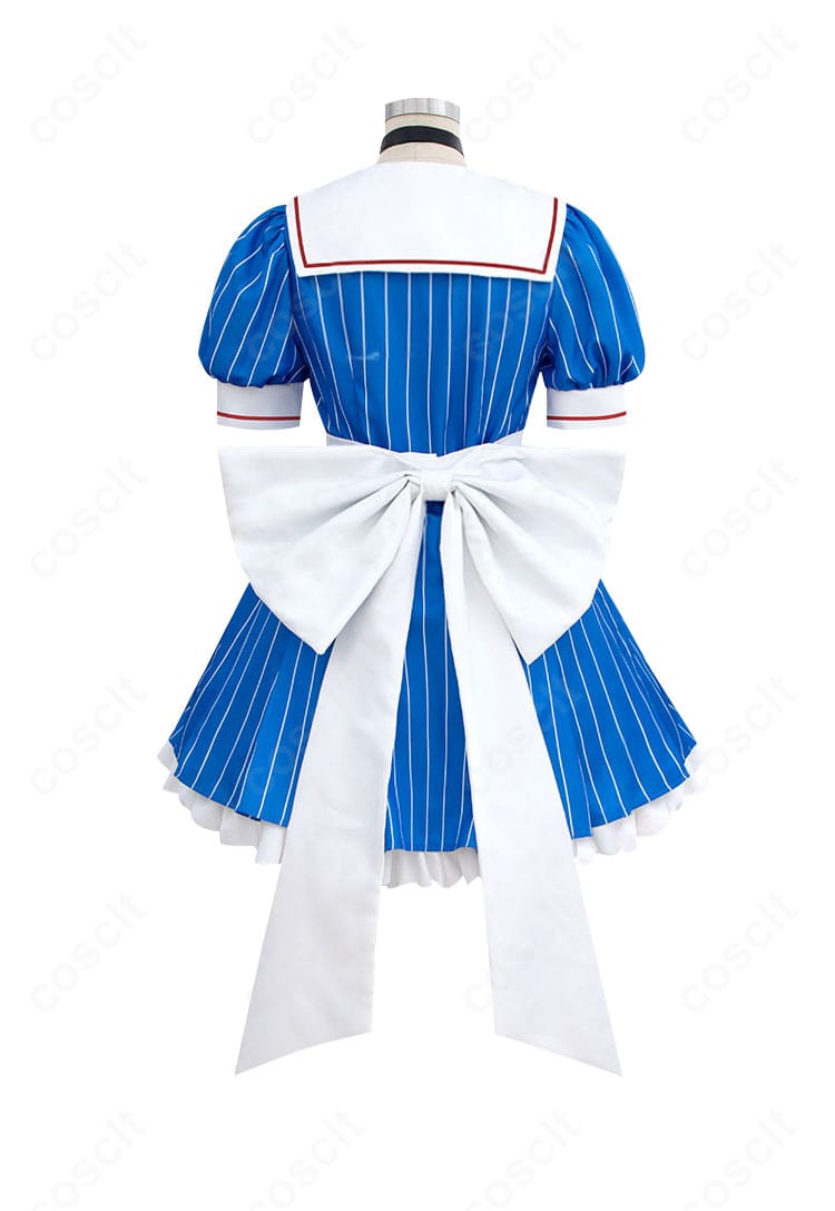 初音ミク メズマライザー衣装の背面。大きな蝶結びリボンとエプロンのシルエット