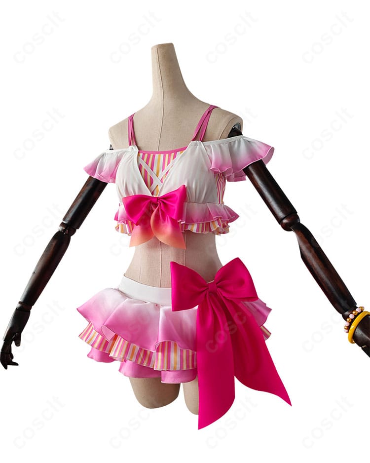 ラブライブ！矢澤にこ 水着ver. コスプレ衣装の側面。ウエストラインがきれいに見えるシルエット設計。