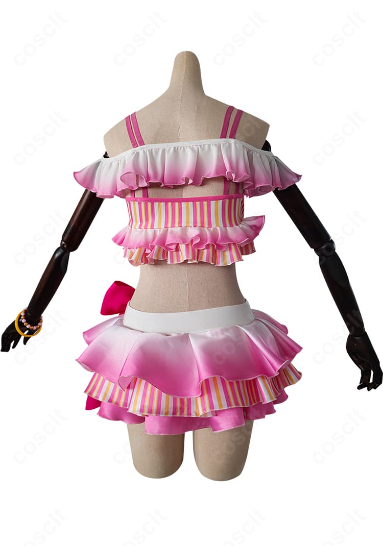 ラブライブ！矢澤にこ 水着ver. コスプレ衣装の背面。後ろまで整った装飾とラインで完成度の高い仕上がり。