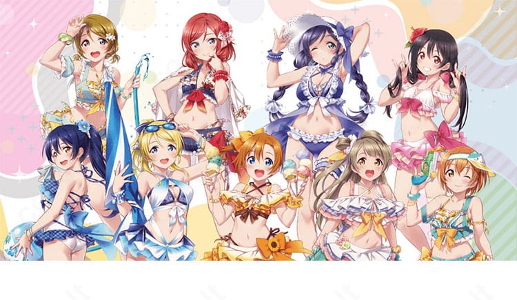 ラブライブ! 東條希 くじ引き堂 水着コスプレ一式。落ち着いたパープル基調と高発色トリムでリアルな再現が魅力。