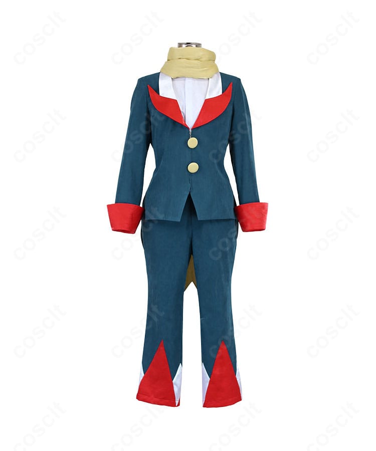 ギーマ コスプレ衣装の正面全身。ロングコートと白シャツのライン、ボタン配置まで忠実に再現。