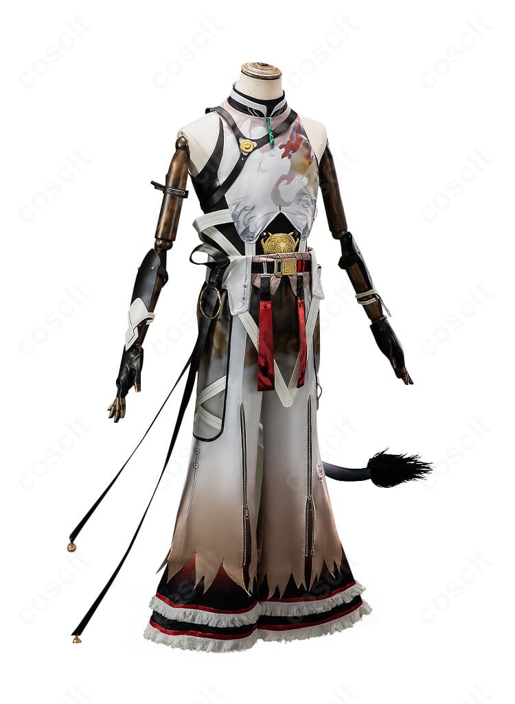 鳴潮 凌陽コスプレ衣装の右側面。立体裁断による美しいラインとレッグパーツの陰影を強調。