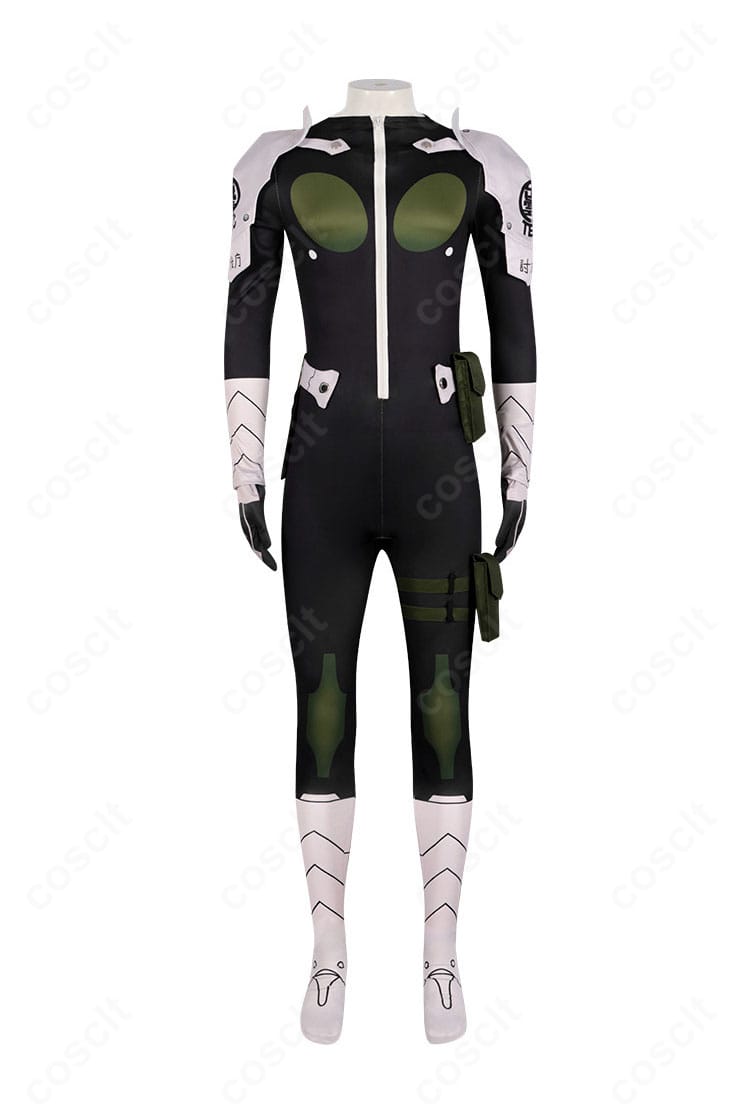 日比野カフカ戦闘スーツの正面全身。配色とパネルラインが原作イメージ通りで高い再現度。