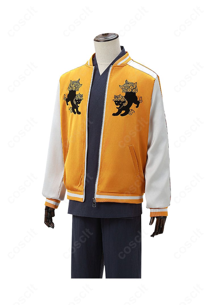 WIND BREAKER 十亀条 コスプレ衣装の斜め襟装飾。刺繍とアクセントの質感にフォーカス。