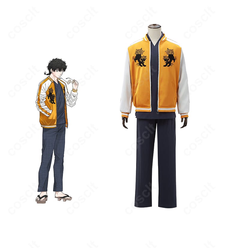 WIND BREAKER 十亀条のコスプレ衣装。正面全体を撮影し、キャラクターの雰囲気を忠実に再現した3点セット。