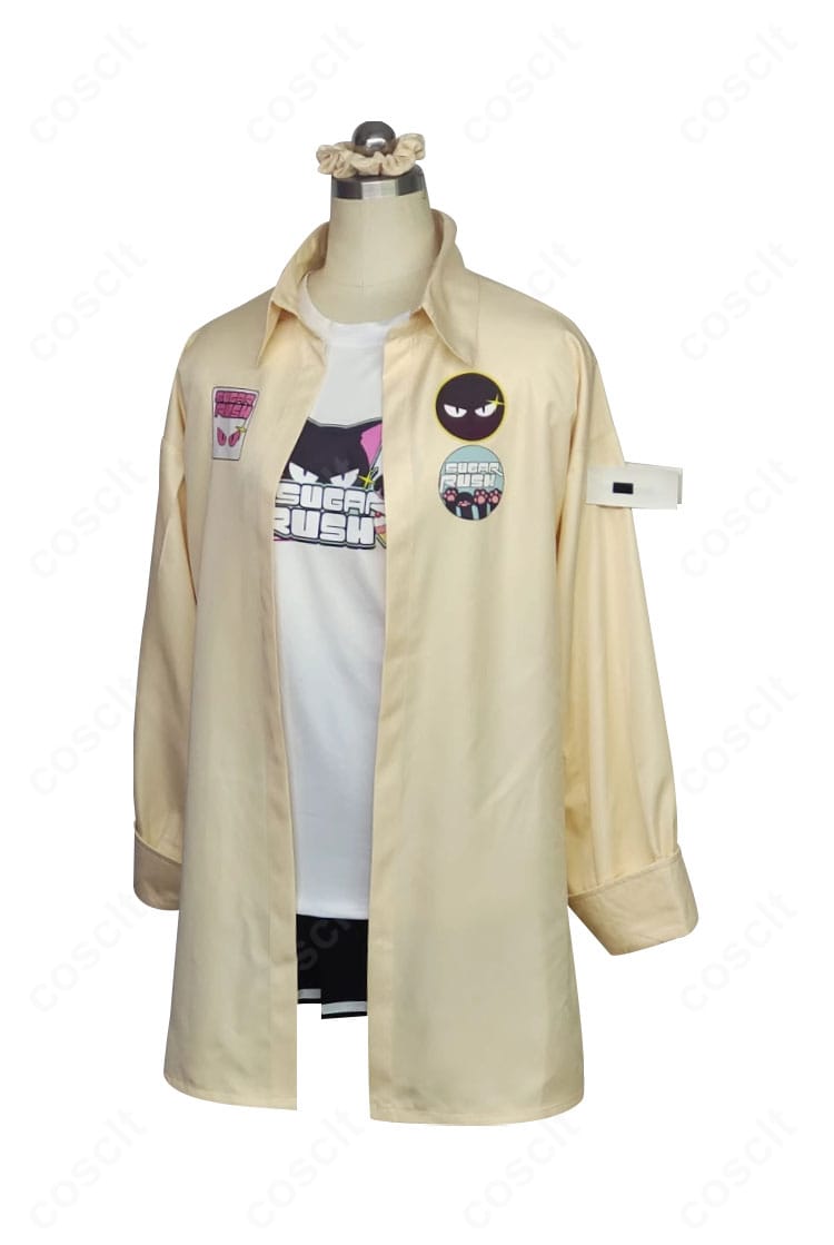 柚鳥ナツ コスプレ衣装の側面ディテール。袖口・スカートのラインやレイヤー構成が分かる角度。