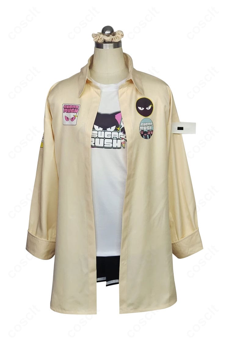 柚鳥ナツ バンド衣装の正面全体。コートのラインとインナーの配色を忠実に再現した高クオリティ仕様。