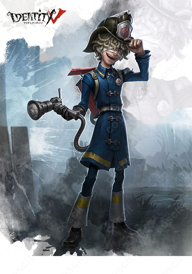 第五人格 フロリアン・ブランド 火災調査員のコスプレ衣装一式を全身で示すイメージ。高再現の配色と意匠を確認できる役柄ビジュアル。