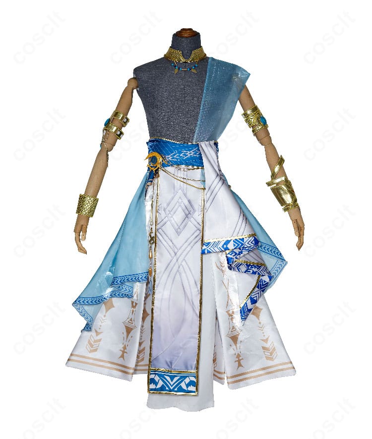 正面全身:ホムラ 潮汐の響く時コスプレ衣装のシルエットと配色