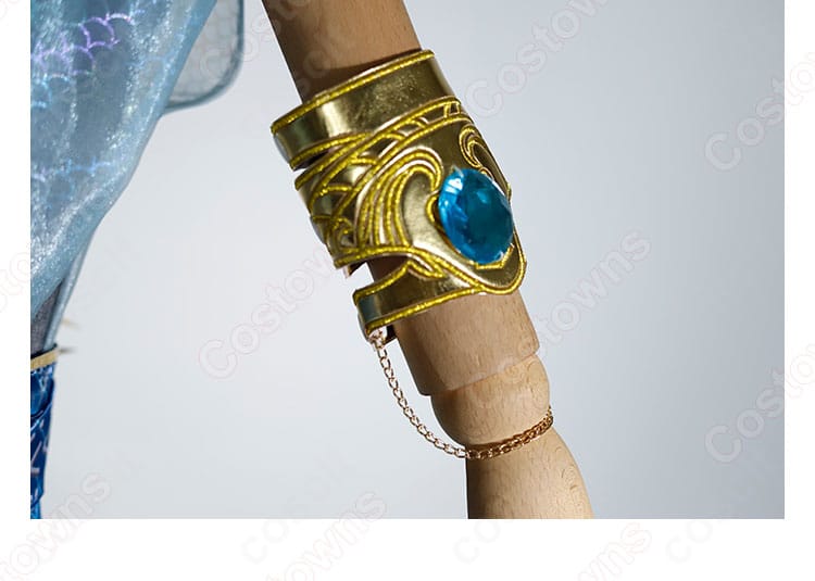 左腕装飾アップ:ホムラの左腕パーツの意匠と留め構造