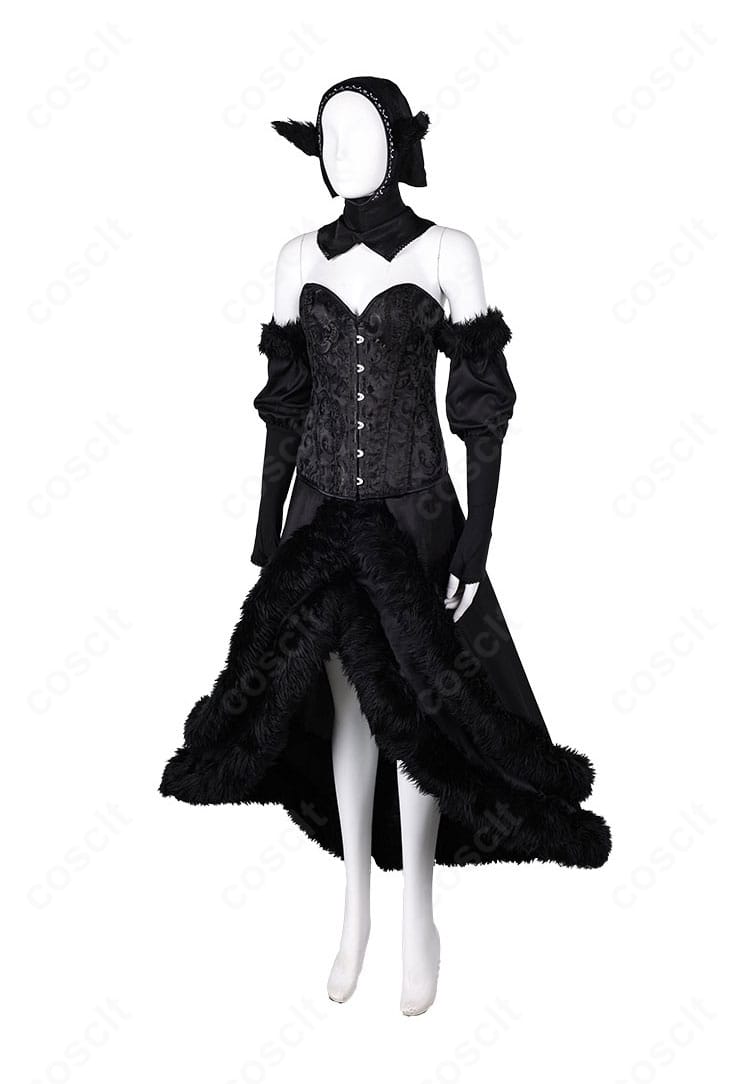 ダンジョン飯 マルシル・ドナトーのハロウィン衣装 側面。ハリのある生地感と美しいラインが強調されたシルエット