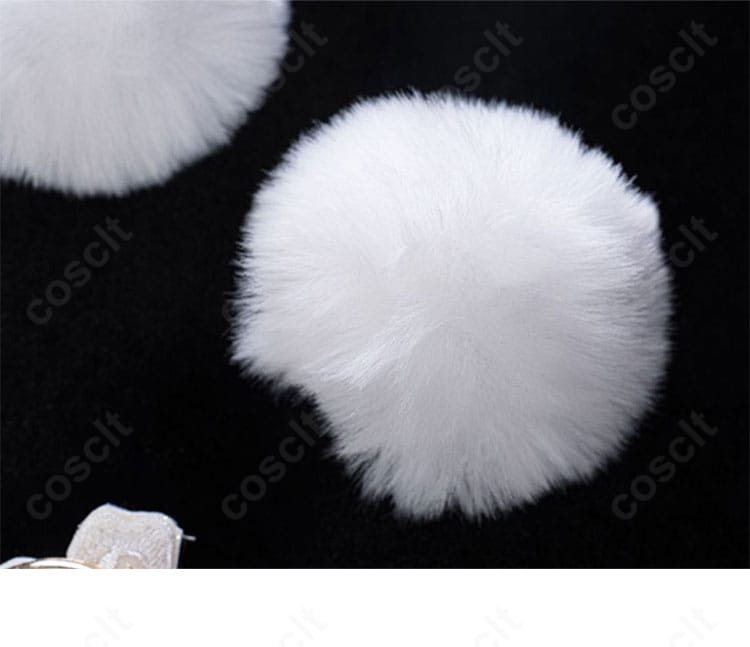 髪飾りのフェルトボール装飾アップ、立体感と配色の再現