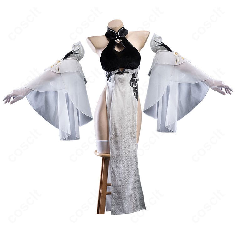 ペーター・シュトラッサー 艶書美玉コスプレ衣装の正面全身、襟元とウエストラインの形状が分かる写真