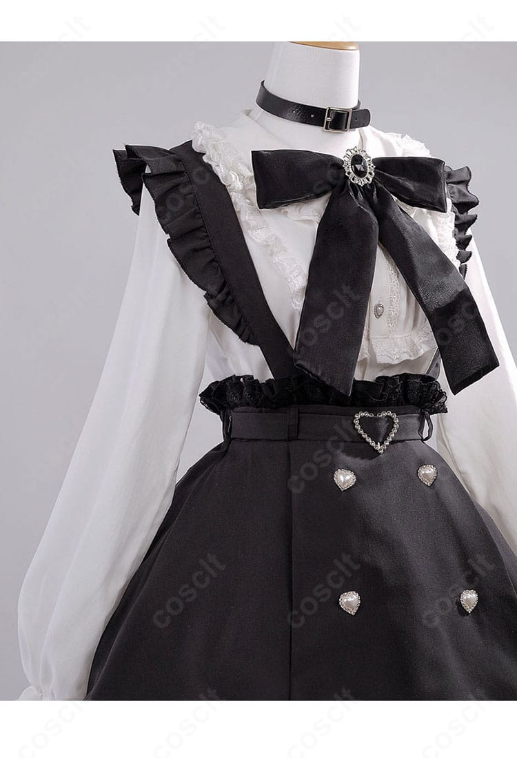 初音ミク 地雷系アレンジ衣装の側面ビュー。サイドのリボン配置とシルエットのラインを強調。