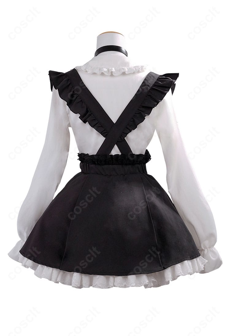 初音ミク 地雷系アレンジ衣装の背面デザイン。はだけにくい設計とリボン位置を確認できる後ろ姿。