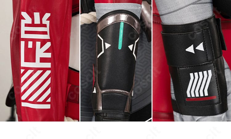 袖口と腕飾り・手首飾りの質感と固定方法が分かる画像