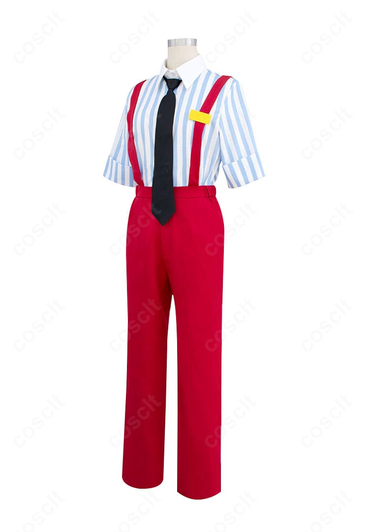 重音テト メズマライザー衣装の側面画像。特徴的なネクタイと帽子の見え方、シルエットのラインを確認可能。