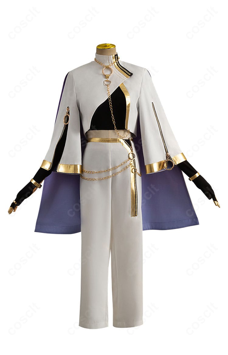 リン衣装の正面ディテール。胸元ラインと装飾の質感、縫製の仕上がりが確認できるクローズアップ