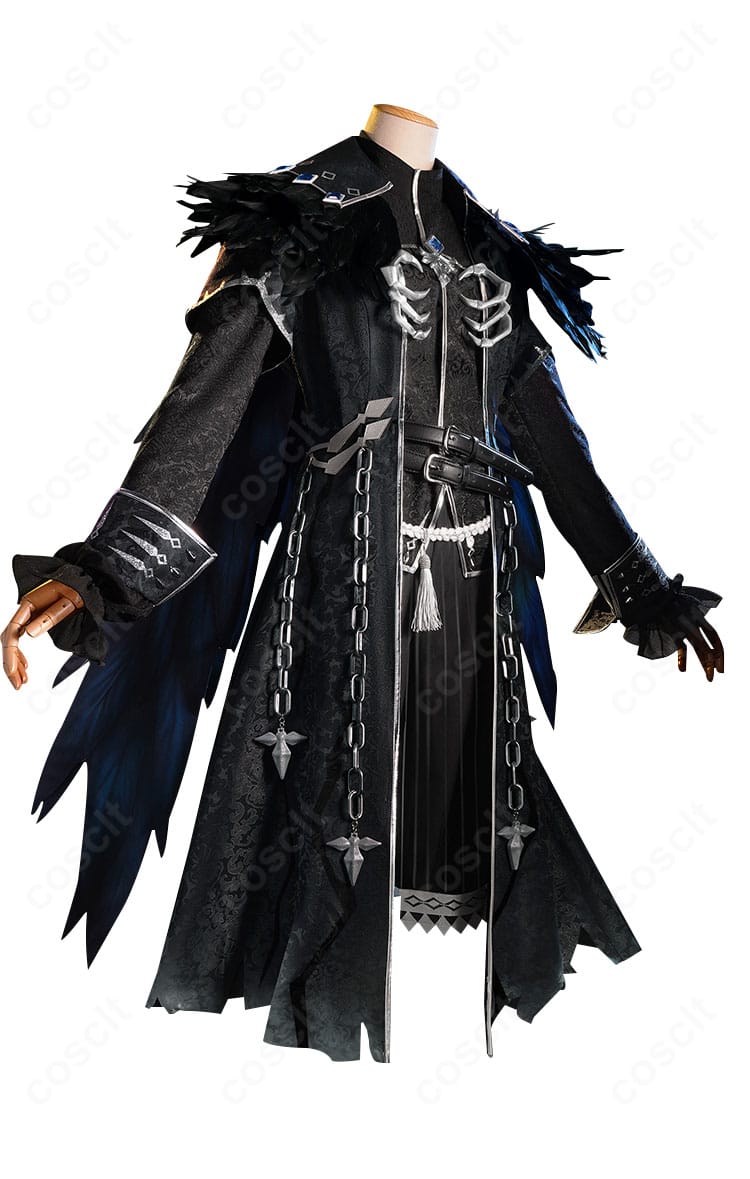 ジョゼフ 亡霊の魔術師 コスの側面デザイン。腰飾りとベルトの装飾ディテールがわかる角度。