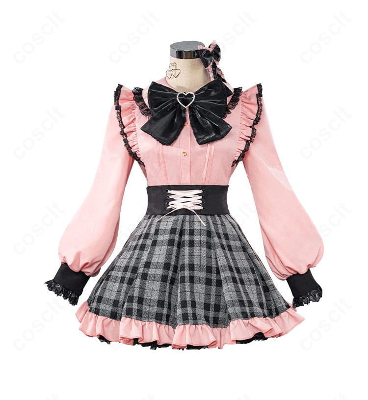 【推しの子】星野アイ コスプレ衣装のフロントビュー。高品質仕上げで写真映えするディテール。