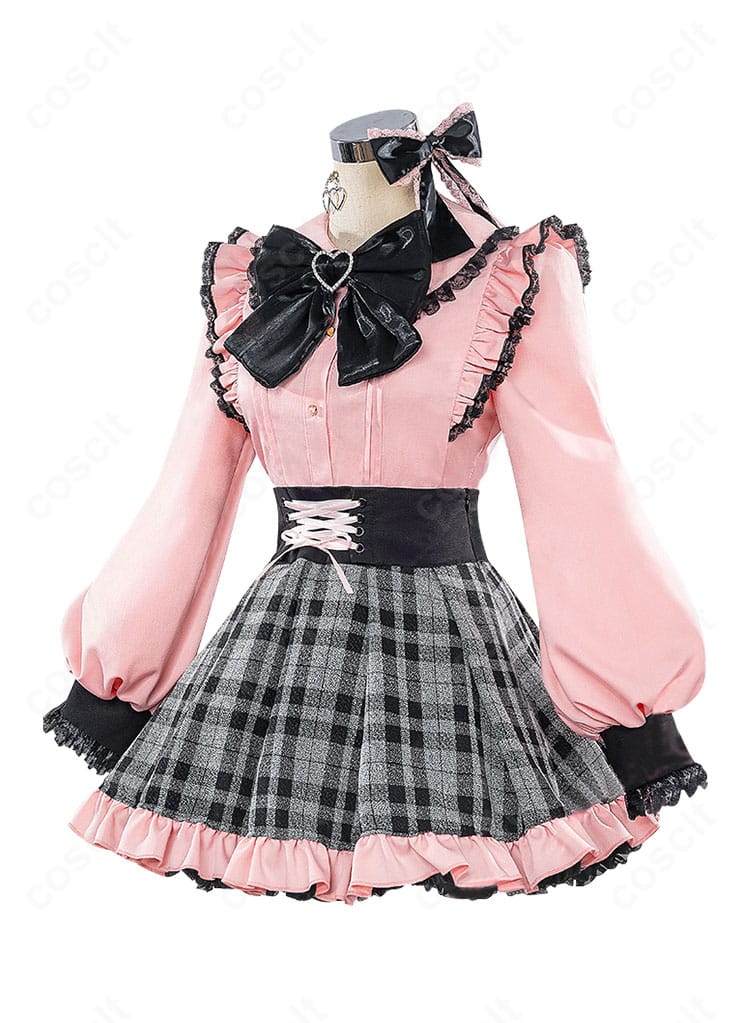 星野アイ コスプレ衣装 側面。スカートラインとスカーフの流れが分かる角度のディテール。