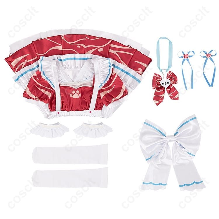 赤見かるび メイド服 コスプレ衣装。高再現の可憐シルエットでイベントも撮影も映えます - 7枚目の画像