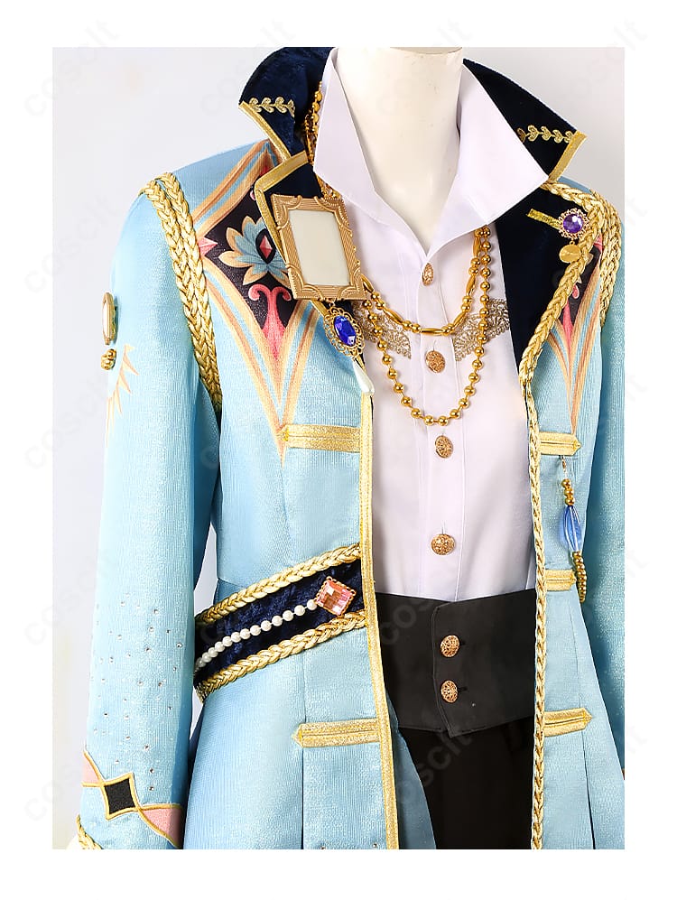 あんさんぶるスターズ!! Knights ギャンビット衣装の装飾細部。胸飾りや王冠、金属調パーツの精巧なディテール表現