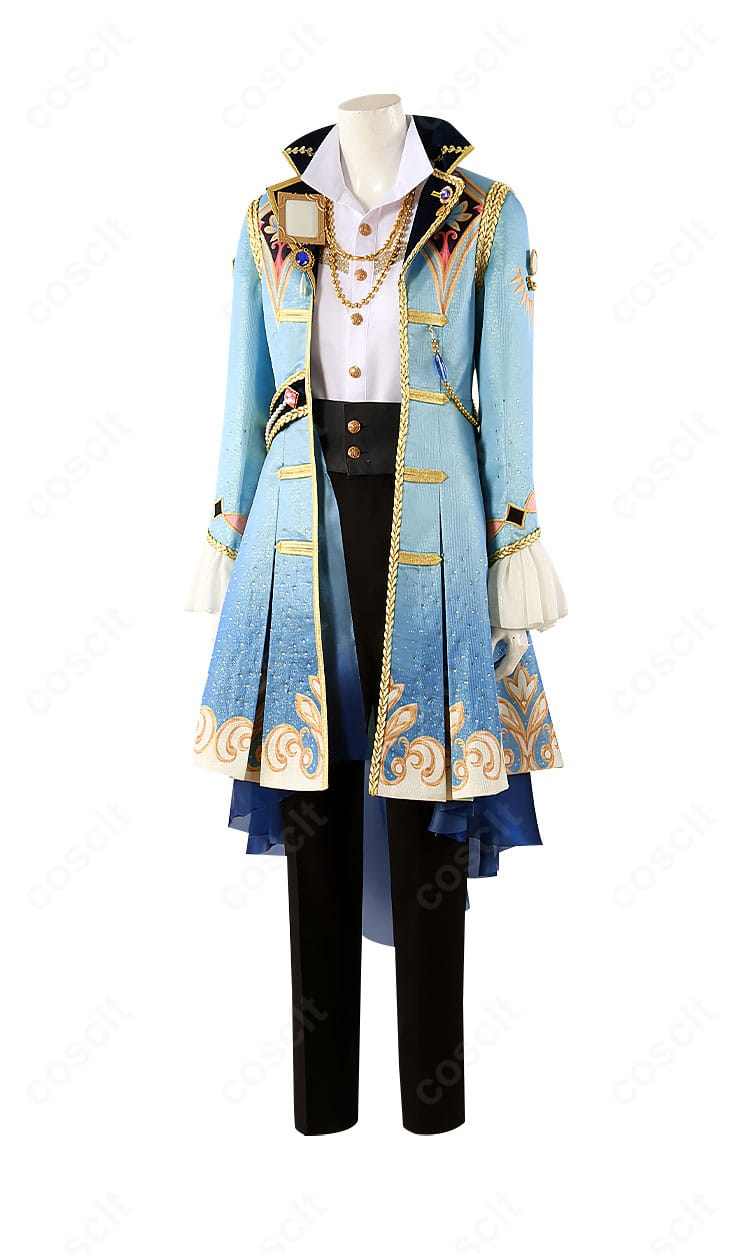 あんさんぶるスターズ!! Knights ギャンビット衣装の側面。ハリのあるコートとスリムなシルエット、ウエストの締まりを強調